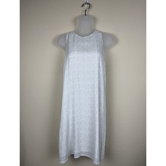 James Perse Dresses & Skirts - James Perse White and Grey Lined Tank Dress Quiet Luxury Minimalist Sz M